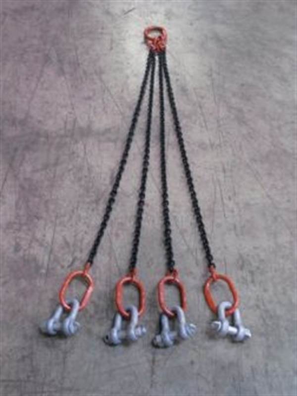 Ansamblu de lanţuri cu 4 piese, 1,6m, diametru 7mm, sarcină maximă: 2000kg, pentru platforma de lucru 10731, ZKG107303