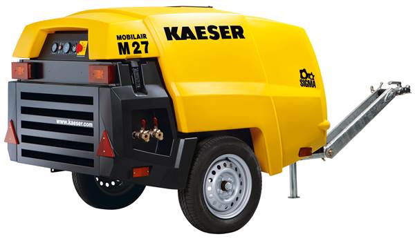 Kompressor KAESER SET M27PE 2,6m³, 7,0bar, ungebremst, inkl. Werkzeugöler, ZM27PE-SET