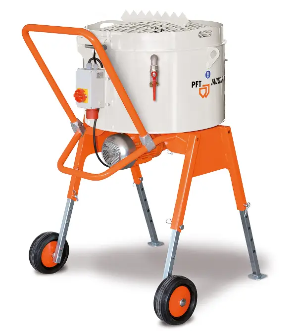 Malaxor cu amestecare forţată PFT MULTIMIX, 2,2kW, 400V, volum: 140 l, volum de amestecare: 80 l, greutate: 148kg, Z00251636