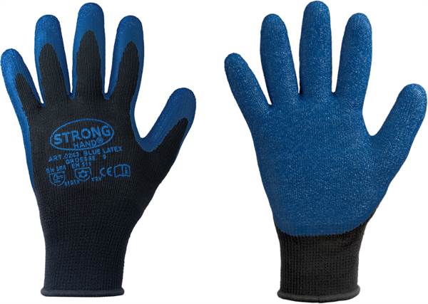Mănuși latex termocontractabil BLUE LATEX EN388+EN511, negru/albastru, M10 UA120, Z024310