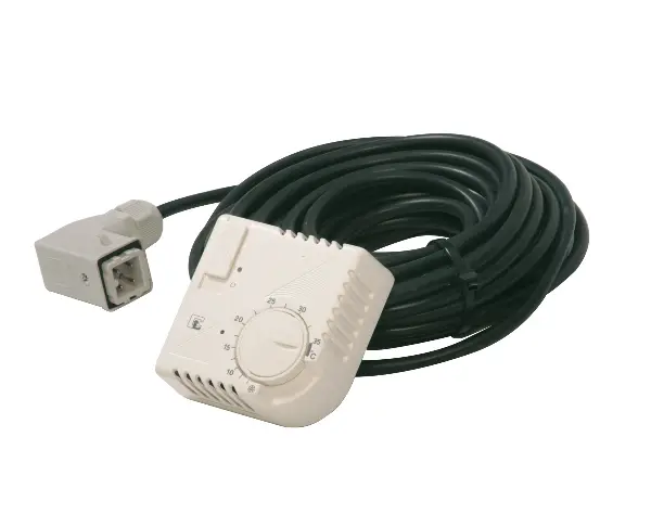 Termostat de cameră +5 / +30°C, cu cablu, 10m, ştecher la 90°, pentru aparate de încalzit LORENCIC, Z02AC581
