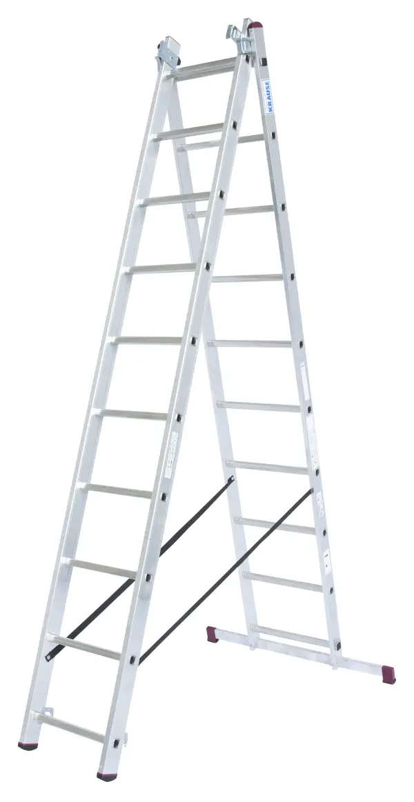 Vielzweckleiter Alu KRAUSE® CORDA® 3x10 Sprossen 2,80-6,15m, Treppenf., Gew. 16,0kg, Z033406