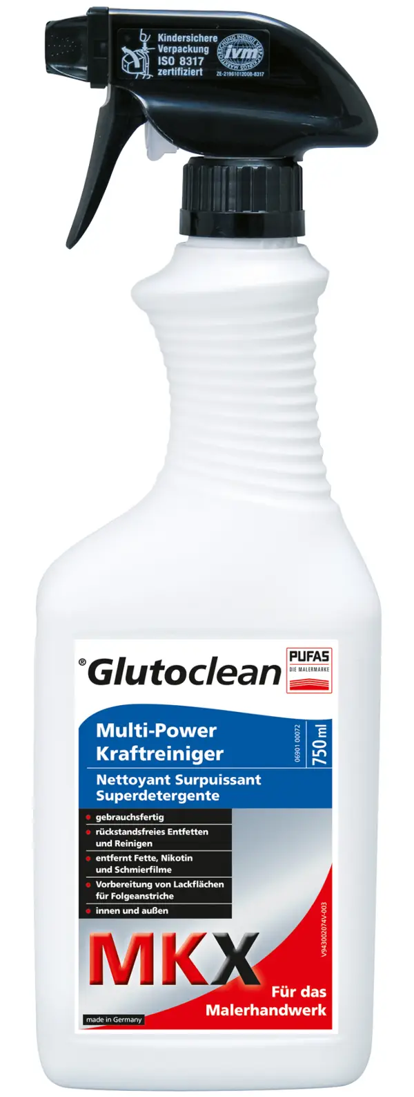 Kraftreinigungsspray GLUTOCLEAN® MULTI POWER MKX 750ml VPE6, Z043002074