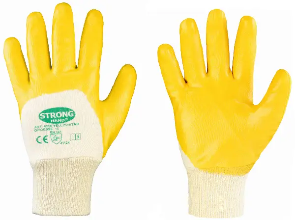 Handschuh Nitril YELLOWSTAR STRONGHAND®, gelb, EN388, Gr. 9, VPE144, Z055009