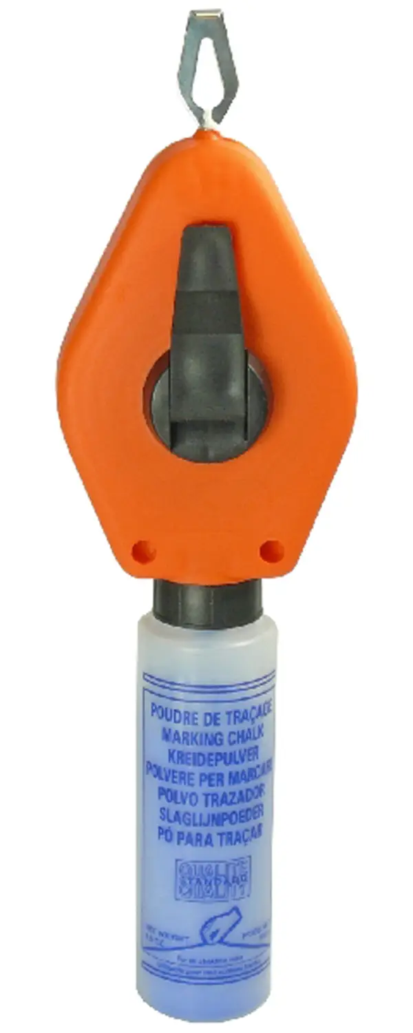 Dispozitiv pentru trasat cu sfoară, din plastic, cu 30m de sfoară, cu pudră colorată 100g, Z0610000