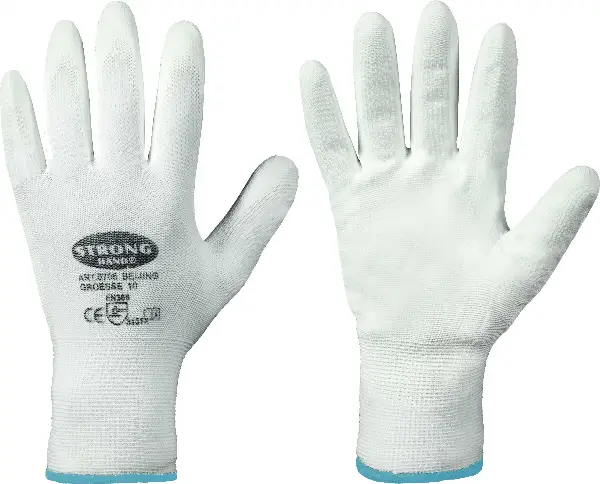 Mănușă tricot fin CLASSIC BEIJING STRONGHAND®, albă, EN388, M8, UA240, Z070608