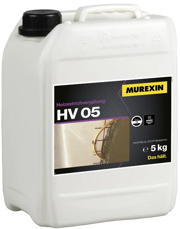 Aditiv de şapă Murexin HV05 pentru pardoseală cu încălzire 5kg/bid, 84bid./pal., Nr. articol 7138, Z071389