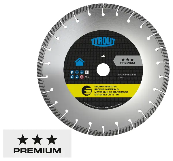 Pânză-ferăstrău diamantată, C3R, 230 x 2,4 x 22,2mm Dachdecker TYROLIT, Z103283