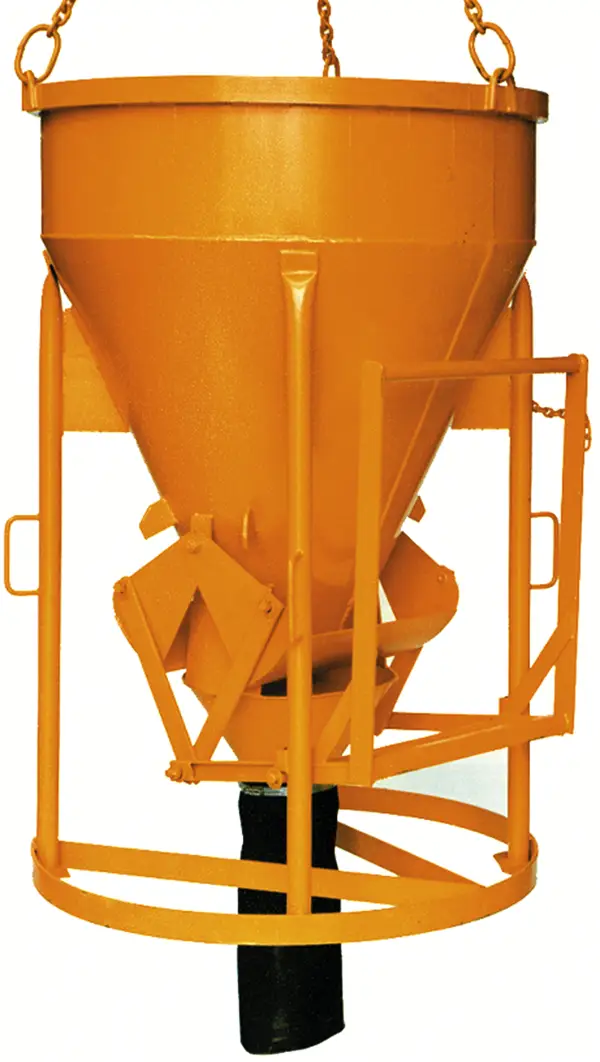 Siloz pentru beton 1016.10, 750l cilindric-conic, cu manetă, Z10640