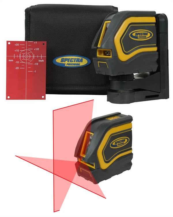 Laser cu linii în cruce SPECTRA LT20 incl. suport magnetic, placă ţintă, în trusă, Z1200200