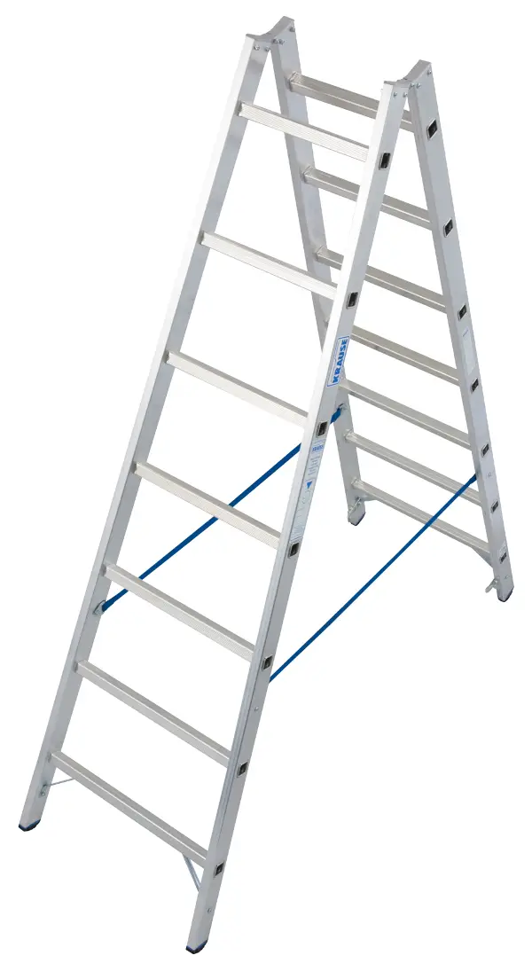 Sprossen-Doppelleiter Alu KRAUSE® STABILO® 2x7 Sprossen 2,05m, AH= 3,30m, Gew. 7,5kg, Z124913