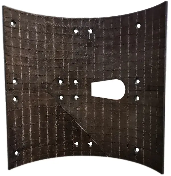 Verschleiß-Panzerblech-Satz, 4-teilig, mit Auslauf Mitte, 10mm für BMS ALPHA CR, Z12756