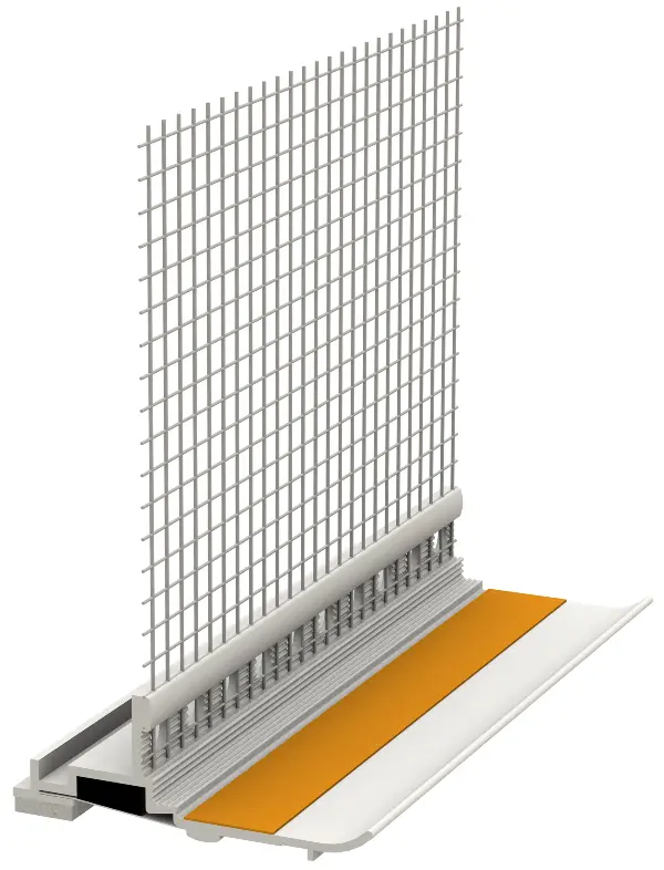 Anputz-Dichtprofil 3D Plus 23mm mit WDVS-Gewebe 2,4lfm/Sta 20Sta/Kart 40Kart/Pal, Z1324LO