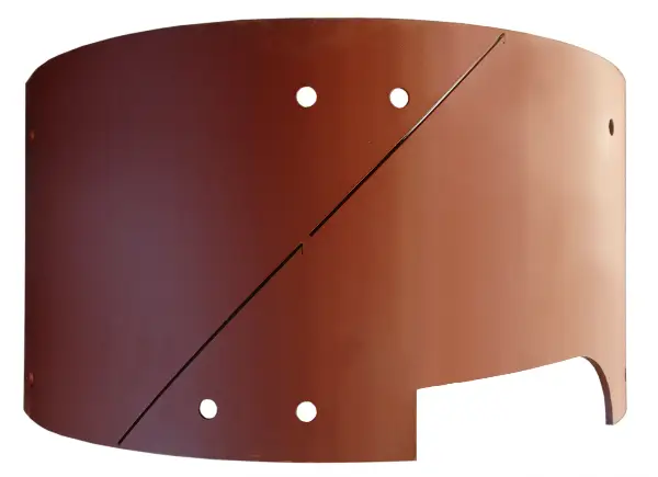 Tablă de uzură, cu scurgere, decupată median, 6mm, HARDOX, 265L, design nou, Z1401011005