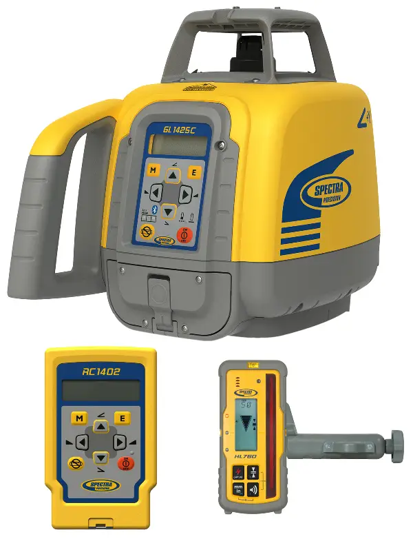 Zweiachs-Neigungslaser SPECTRA GL 1425C m. Empfänger, Halterung, Akkus, im Koffer, Z1401425C