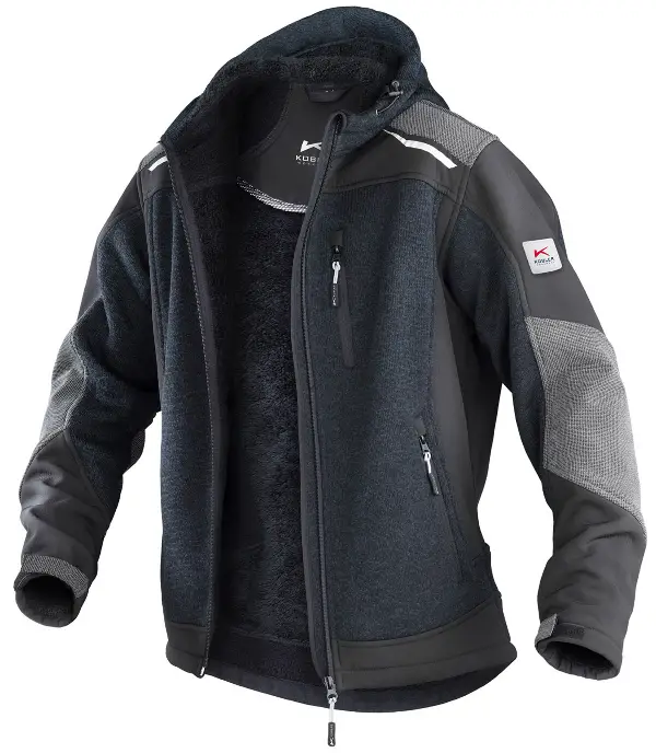 Strickjacke KÜBLER WEATHER dunkelgrau/schwarz 440 g/m² Gr. M, Z17419899M