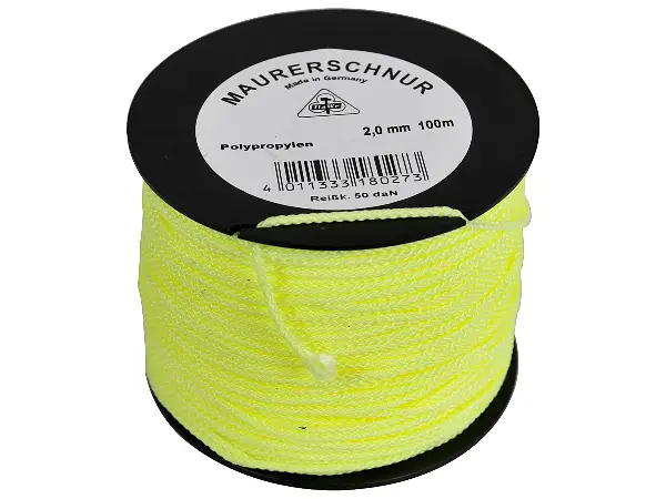 Maurerschnur PP leuchtgelb 2mm 100lfm/Rolle VPE6, Z18022