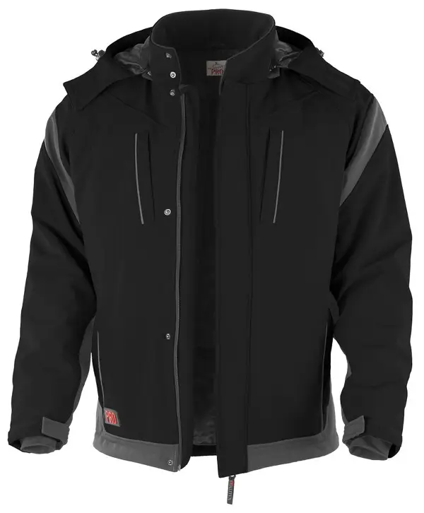 Winter-Softshell-Jacke QUALITEX PRO, schwarz/grau, Gr. M, VPE10, Z201045M