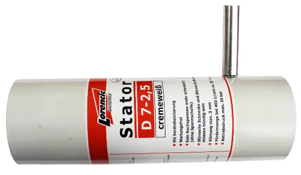 Stator D 7-2,5 alb-crem, cu siguranţă contra torsiunii, nu necesită întretinere, Z209021