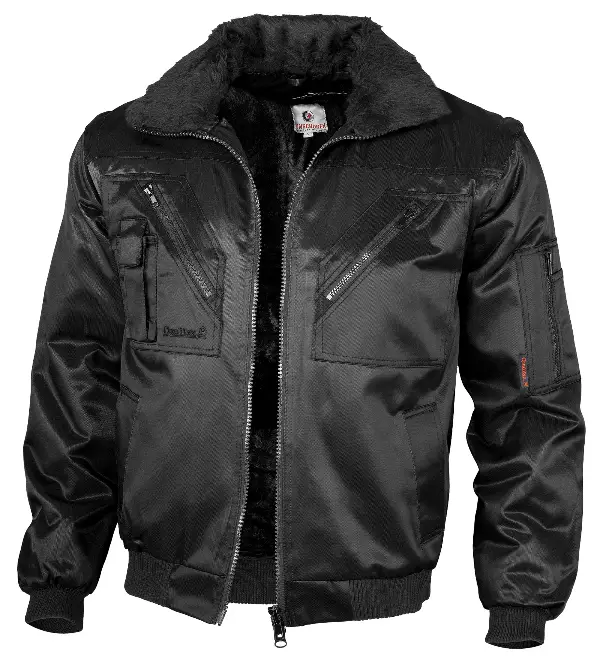 Jachetă pilot QUALITEX, neagră, 265 g/m², mărime M, Z23618M