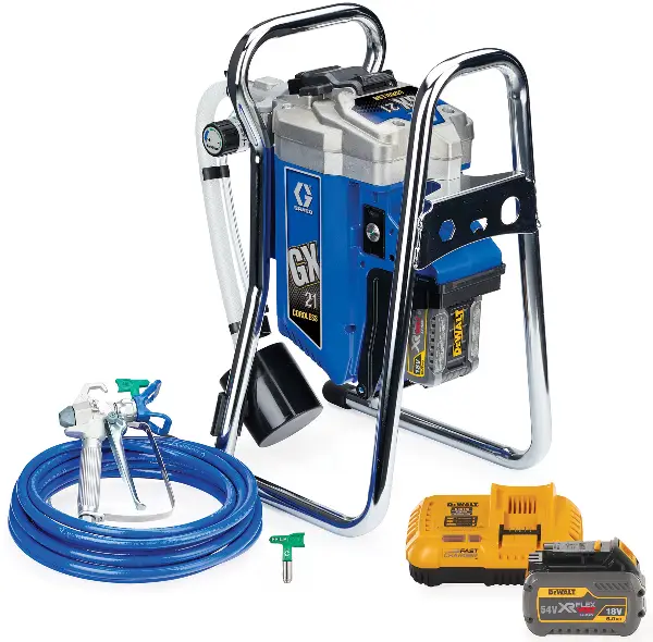 =81= Aparat de stropit Airless cu acumulatori GX 21 m. 2x54V FLEXVOLT 6,0Ah, cu acumulatori, pistol spray, Z25T967