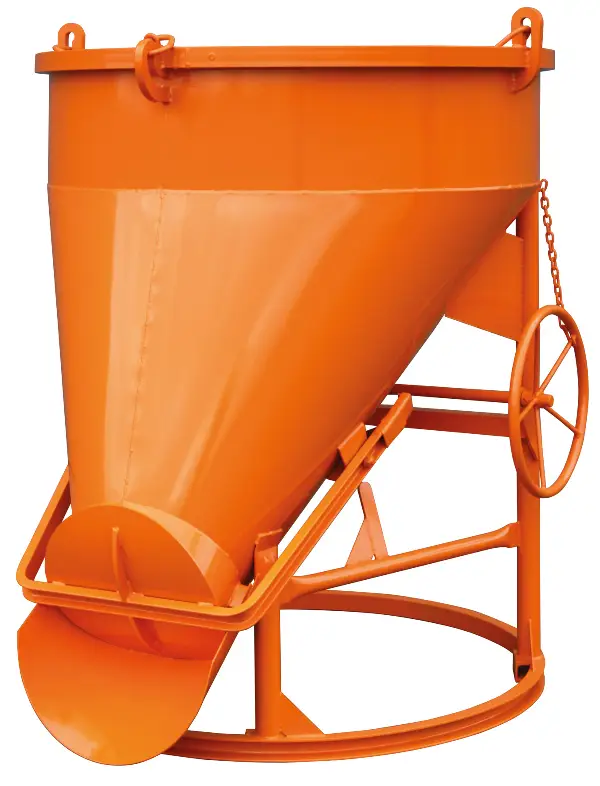 Siloz pentru beton 1021.8H, 500l rotund, cu roată de mână, Z30250