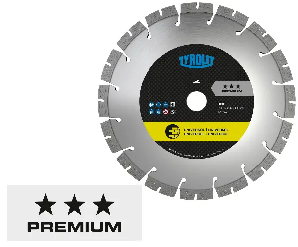 Pânză circulară diamantată C6W, 125 x 2,2 x 22,23mm, DCU TYROLIT, Z464539