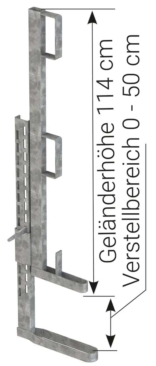 Balustradă de protecţie, cu înălţimea de 1,14m, zincată, Z4811620V