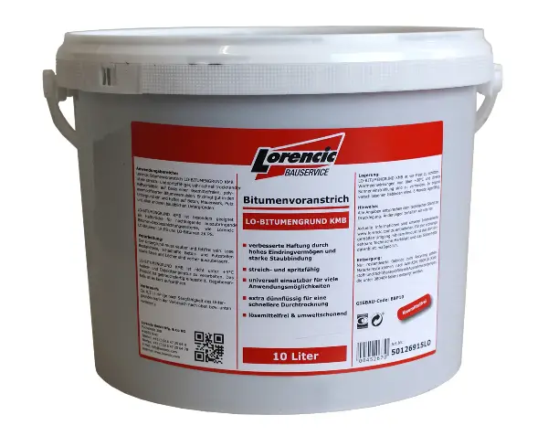 Membrană bituminoasă LORENCIC LO-Bitumengrund KMB, 10 l/găleată, 44 găleţi/palet, Z50126915LO
