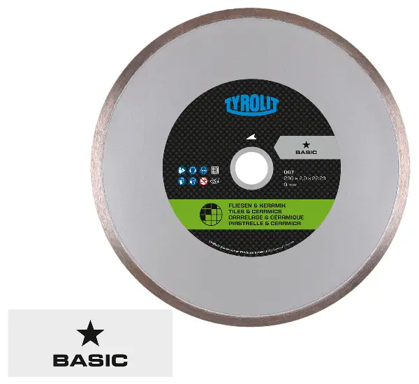 Pânză-ferăstrău diamantată, pentru gresie, 1A1R, 125 x 1,6 x 22,23mm, DCT TYROLIT, Z75868