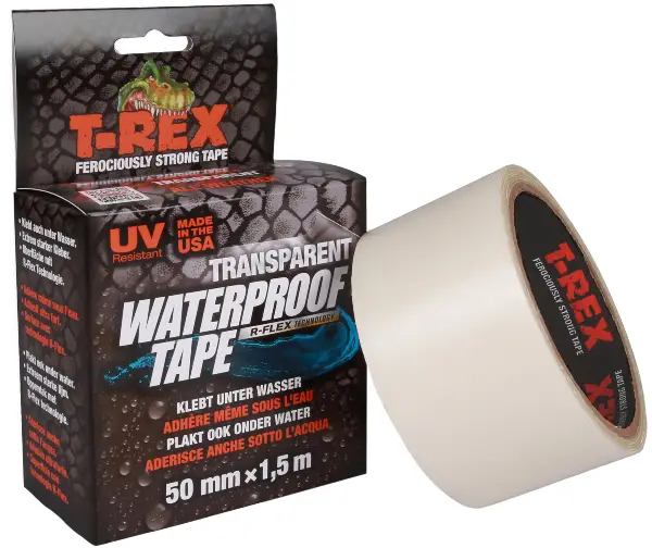 Butyl-Dichtungs-Klebeband T-REX® WATERPROOF 50mm x 1,5m transparent !K. Haft. f. Rückst.!, Z82710