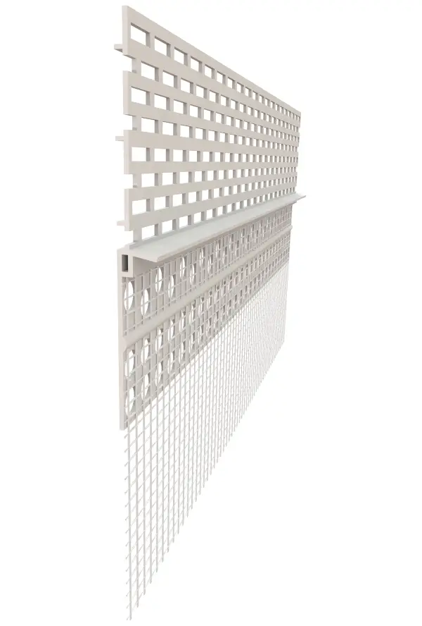 Profil pentru aerisirea acoperişului, din PVC, cu țesătură, 2,5 ml/bară, 25 bare/cutie, 20 cutii/palet, Z9224LO