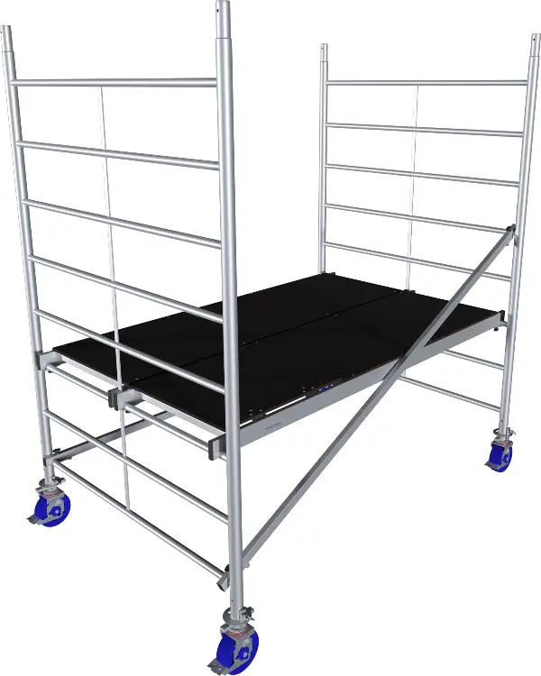 Alu-Rollgerüst KRAUSE® MONTO® PROTEC® XXL Breitaufbau 2,00x1,20m, AH= 2,90m, Z945105