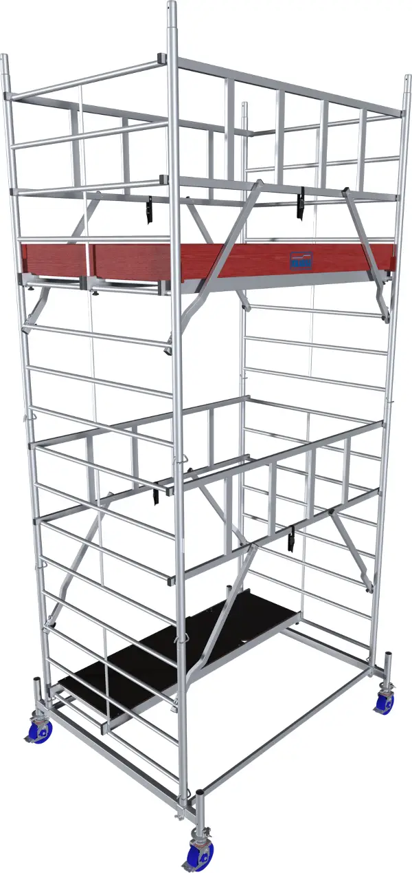 Alu-Rollgerüst KRAUSE® MONTO® PROTEC® XXL Breitaufbau 2,00x1,20m, AH= 5,30m, Z945129