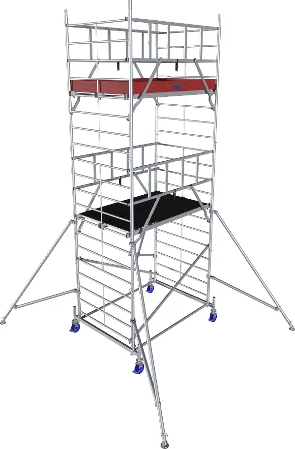 Alu-Rollgerüst KRAUSE® MONTO® PROTEC® XXL Breitaufbau 2,00x1,20m, AH= 6,30m, Z945136