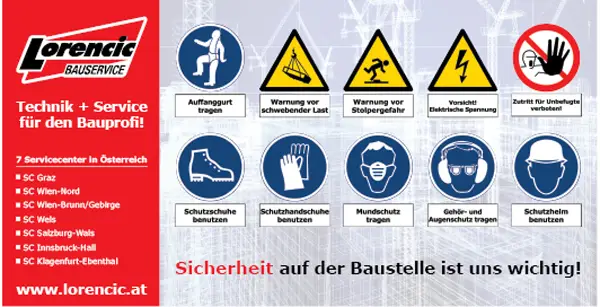Bauzaun-Sichtschutzblende Baustellenordnung 340x173cm, Digitaldruck, AIRMESH 130g, ZAIRMESH2150LO