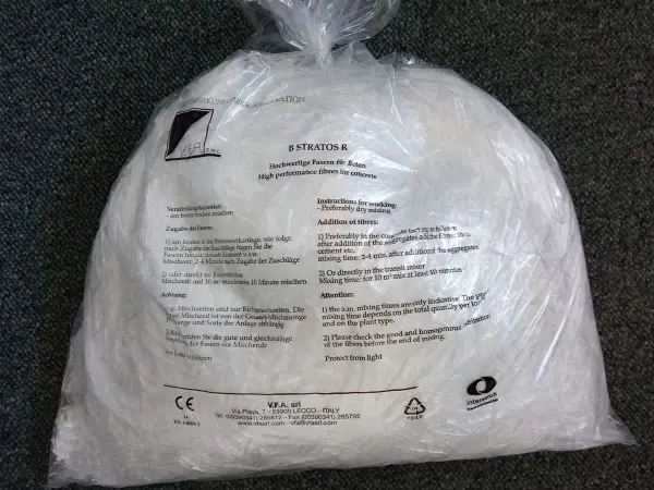 Polypropylen-Faser B STRATOS R 2040, 20/40mm, 1,5kg/Sack 10Sack/Kart 20Kart/Pal, ZBSR2040KG15