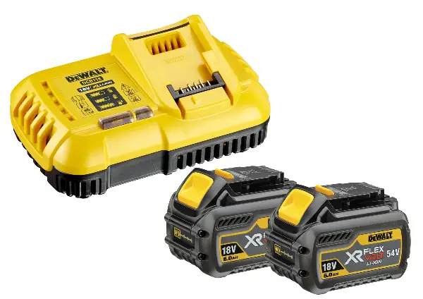 =80= Akku-Starterset DEWALT® DCB118T2 2x54V FLEXVOLT 6,0Ah Akkus, Schnellladegerät, ZDCB118T2-QW1