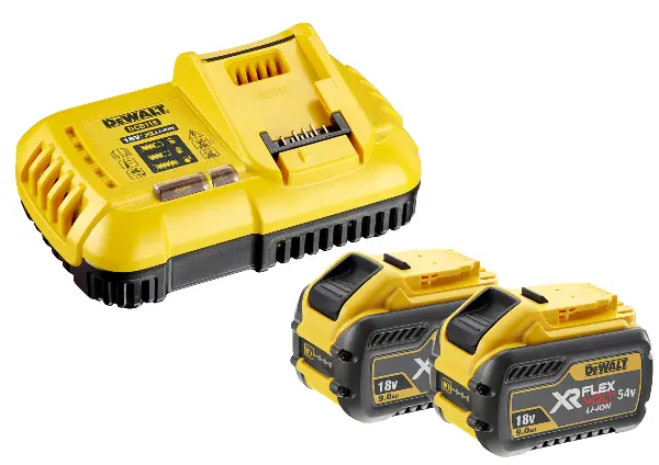 =80= Akku-Starterset DEWALT® DCB118X2 2x54V FLEXVOLT 9,0Ah Akkus, Schnellladegerät, ZDCB118X2-QW