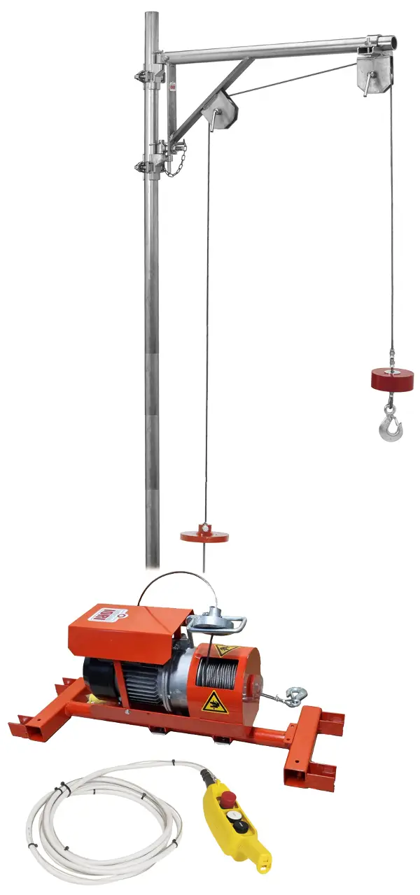 Bauwinde IORI DM200ITT 230V 200kg Tragkraft Seillänge 25x2m, ZDM200ITT