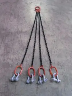 Ansamblu de lanţuri cu 4 piese, 1,6m, diametru 7mm, sarcină maximă: 2000kg, pentru platforma de lucru 10731, ZKG107303