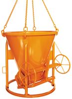 Siloz de beton 1011H.8, 500l conic, cu roată de mână, Z1050H