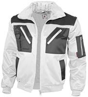 Jachetă pilot QUALITEX, albă / gri, 265 g/m², mărime XXL, Z23669XXL