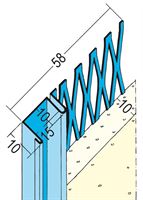 Profil pentru închiderea tencuielii 1312, 10mm, cu rost ascuns, 3,0 ml/bară, 15 bare/legătură, 47 legături/palet, Z41312300