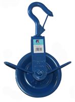 Scripete manual pentru frânghie de cânepă 160mm, pentru sarcini de 200kg. A NU SE FOLOSI PENTRU UTILAJE., Z45130