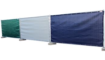 Bauzaun-Sichtschutzblende unbedruckt weiß RAL 9010 340x173cm AIRMESH 130g, ZAIRMESH130WEISS