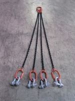 Ansamblu de lanţuri cu 4 piese, 1,6m, diametru 7mm, sarcină maximă: 2000kg, pentru platforma de lucru 10731, ZKG107303