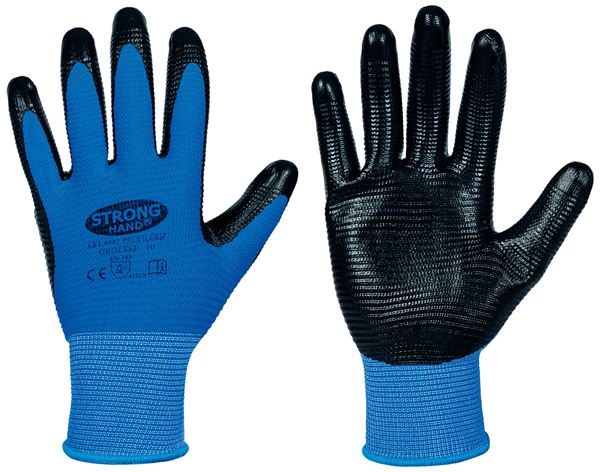 Mănușă din tricot fin PROFILGRIP STRONGHAND®, albastră, EN388, mărime. 8 PU120, Z058208