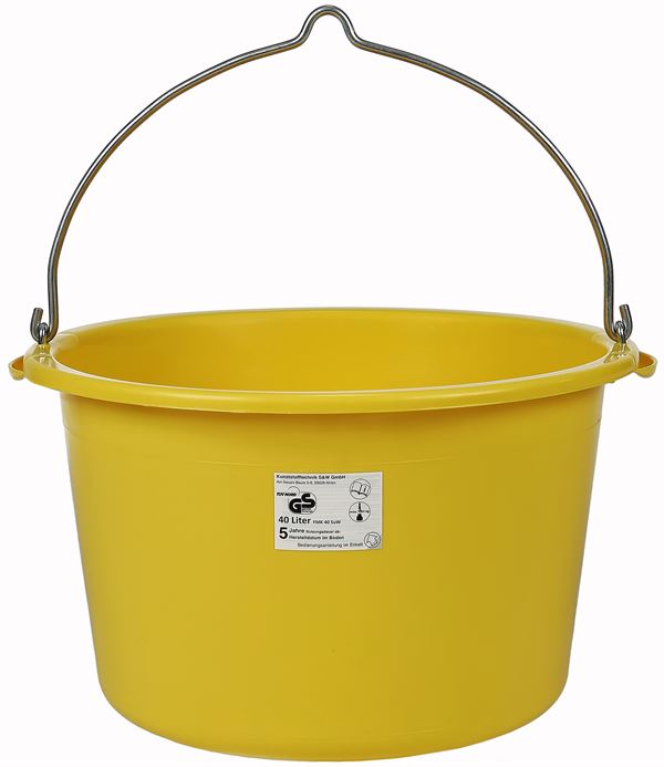 Baueimer gelb 40 Liter kranbar 200Stk/Pal, Z1104026