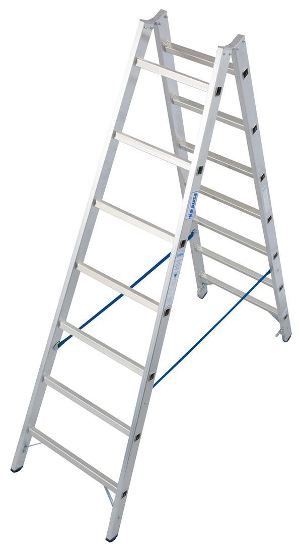 Sprossen-Doppelleiter Alu KRAUSE® STABILO® 2x7 Sprossen 2,05m, AH= 3,30m, Gew. 7,5kg, Z124913